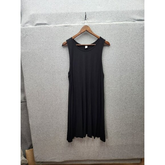 Sleeveless Black Knit Swing Dress Old Navy XL Made In Indonesia - Picture 1 of 5